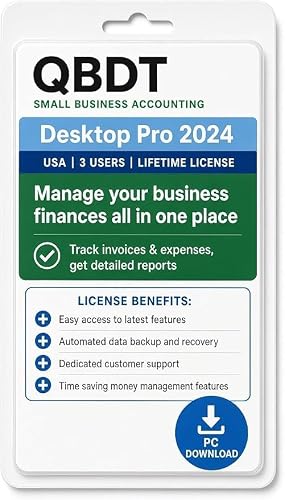 QB - Pro 2024 | 3 Users | Lifetime Version | No Subscription | Only for PC not for Mac | Instant Message Delivery (Within 8 hrs) | No DVD | 100% Geniune & Money Back Guarantee