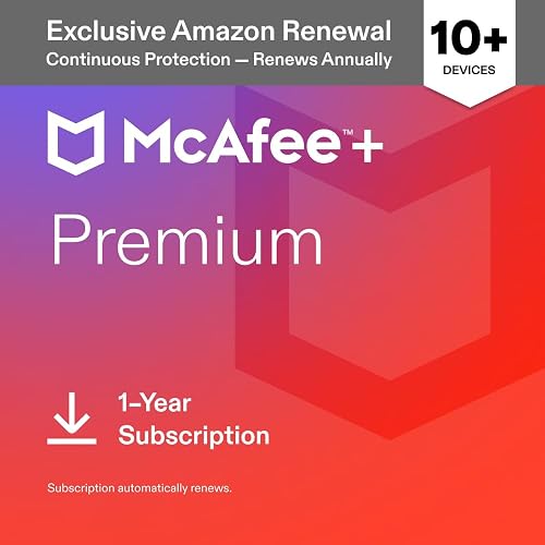 McAfee+ Premium 2027 Antivirus Software, Unlimited Devices | Auto-Renews | Exclusive Amazon renewal includes VPN, scam protection, identity monitoring, Personal Data Cleanup, and password manager