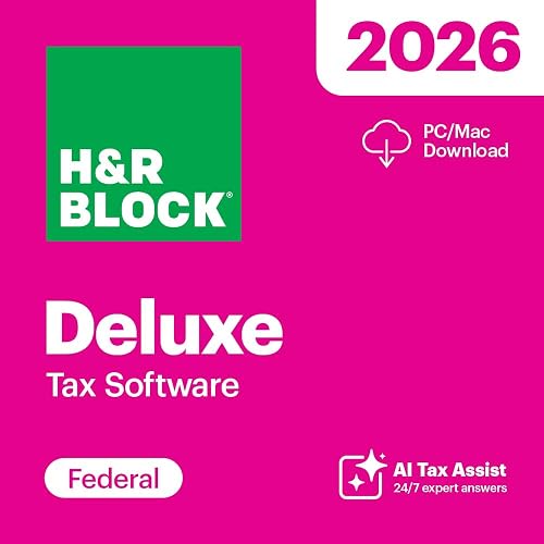 H&R Block Tax Software Deluxe 2026 Win/Mac | Online Code