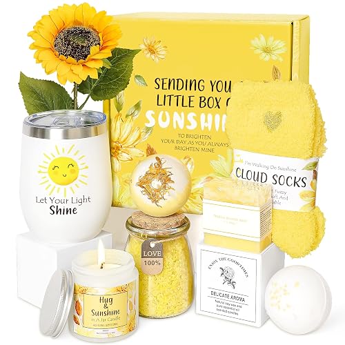 Birthday Gifts for Women, Unique Relaxing Spa Baskets for Self Care, Get Well Soon, Christmas Presents for Best Friends, Bestie, Sister, Mom, Her, Female