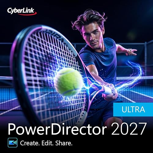 CyberLink PowerDirector 2027 Ultra | AI Video Editing Software for Windows | Video Edit by Chat | AI Storytelling | Screen Recorder [PC Online Code]