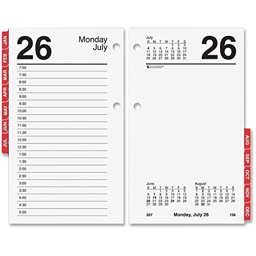 At-A-Glance Daily Desk Calendar Refill with Monthly Tabs