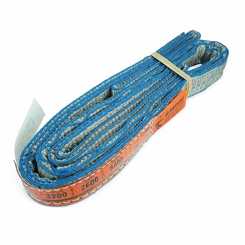 Chenango Supply Eye & Eye 2 Ply Rigging DD Slings | USA-Made, Heavy Duty, Marine Flo Guard Polyester, for Lifting & Material Handling (Multiple Sizes and Capacities)