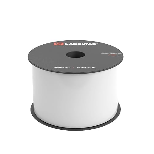 LabelTac Indoor/Outdoor Vinyl Label Supply, Industrial Label Tape for LabelTac 4 & Pro X Printers, Durable Warehouse and Rack Label Material - White, 3in x 150ft