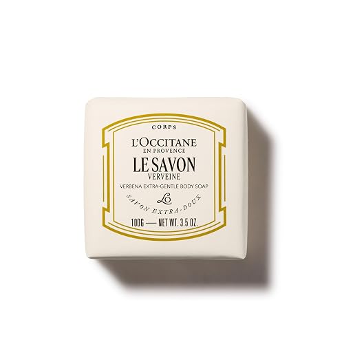 L'OCCITANE Shea Butter Extra-Gentle Hand & Body Soap Bar, 3.5 Oz Verbena | Cleanses & softens skin, soothing scents, everyday nourishing use, giftable, self-care ritual for women & men, luxury