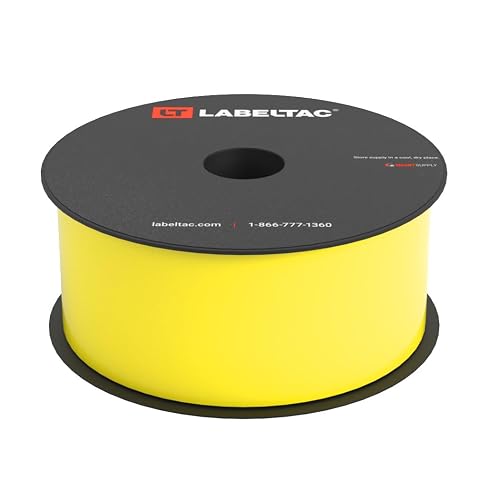 LabelTac LT4/LTPX Vinyl Labeling Supply (Hi-Vis Yellow, 2in x 150ft) | Print Long-Lasting Labels on Durable Water & Chemical Resistant Vinyl - Ideal for a Wide Range of Industrial Applications