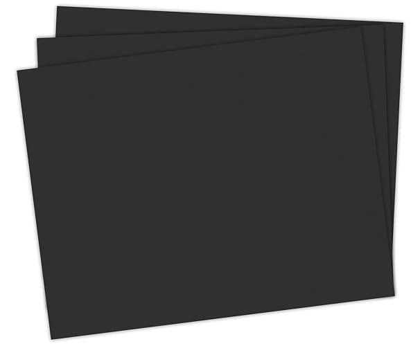 School Smart Railroad Poster Board Paper, 22 x 28 Inches, 6-Ply, Black, Pack of 25