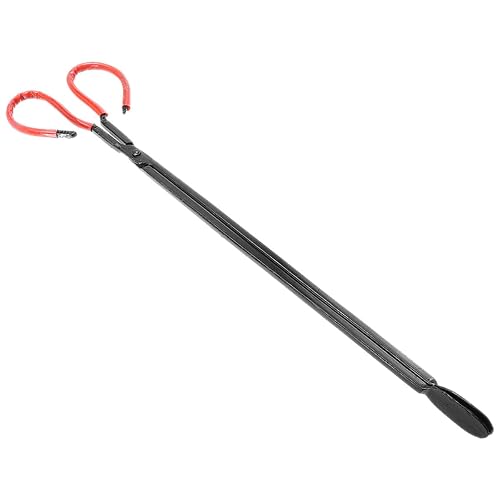 Trash Grabber Cleaning Tool Non Slip Clamp and Reach Extension | Plastic and Metal Build, for Indoor Cleanup behind Furniture, Handles Bottles and Bags Random Style
