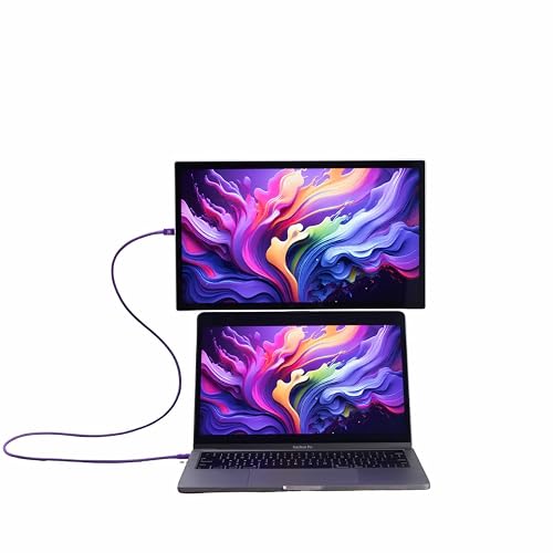 Espresso Lite 15 Portable Monitor (Black) – 15.6” Full HD USB-C Display, Single-Cable Power, Ultra-Light Travel Monitor for Laptop, iPad & USB-C Devices