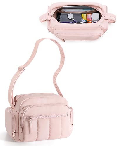 Trunab Mini Home Health Nurse Bag Organizer, Multi Pockets, Pink | Lightweight Material, Zoned storage for personal care tools, Adjustable Straps, Bag Only