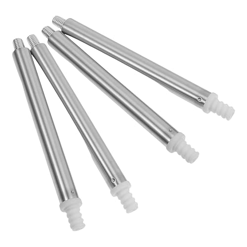 4pcs Toilet Brush Pole Connector Stainless Steel Threaded Adapter | Detachable Modular Fitting, Easy Installation for Compatible Brush Heads and Poles, Supports Home Cleaning and Janitorial