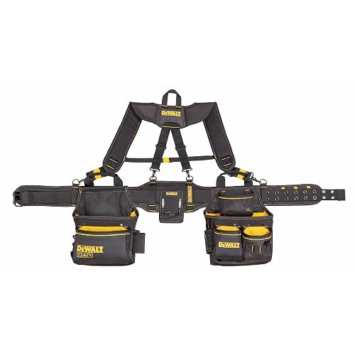 DEWALT Professional Tool Belt Organizer With Suspenders and 25 Pockets, Heavy Duty Construction (DWST540602)