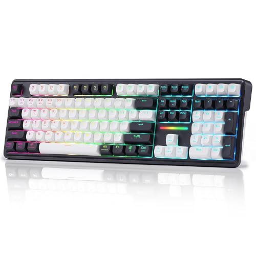 Redragon K745 PRO Wireless 108-Key Gasket RGB Gaming Keyboard, 4 Hotkeys | Extra Shortcut Keys, 0-Delay Tri-Mode, Cushioned Noise Dampening for Creamy Thocky Sound, Unfaded PBT Keycaps, PRO Software