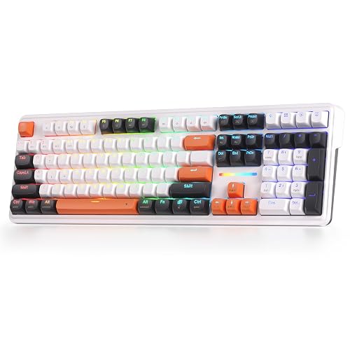 Redragon K745 PRO Wireless 108-Key Gasket RGB Gaming Keyboard, 4 Hotkeys | Extra Shortcut Keys, 0-Delay Tri-Mode, Cushioned Noise Dampening for Creamy Thocky Sound, Unfaded PBT Keycaps, PRO Software