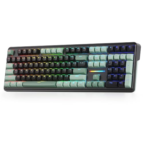 Redragon K745 PRO Wireless 108-Key Gasket RGB Gaming Keyboard, 4 Hotkeys | Extra Shortcut Keys, 0-Delay Tri-Mode, Cushioned Noise Dampening for Creamy Thocky Sound, Unfaded PBT Keycaps, PRO Software