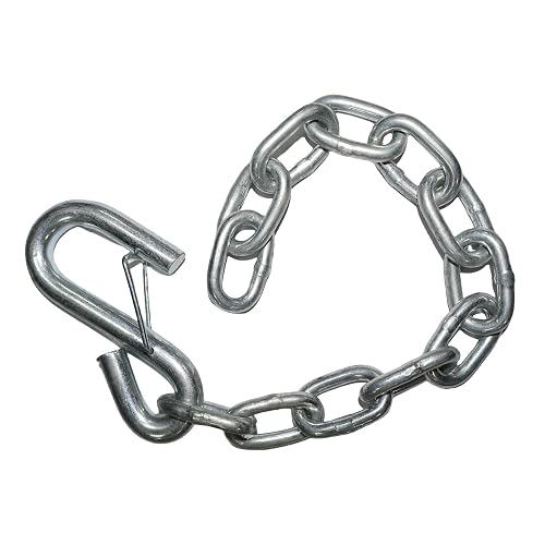 QPQ 15-Inch Boat Trailer Safety Chain with Hooks, Boat Trailer Accessories | Heavy-Duty Galvanized Steel Chain, Corrosion Protection, Boat Safety Equipment for Secure Towing