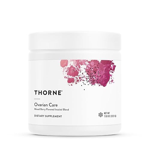 THORNE Ovarian Care, 40:1 Inositol, CoQ10 Phytosome & 5-MTHF, 60 Servings | Supports Ovarian Function, Fertility Health, Hormone Balance & Menstrual Regularity*, Mixed Berry, NSF Contents Certified