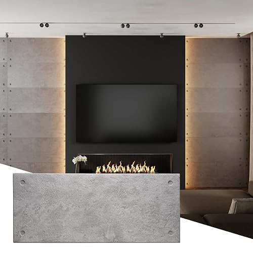Wall!Supply 3D Wall Panels – Industrial Concrete Loft Style – Lightweight Foam (EPS) – Wallpaper Alternative for Living Room, Bedroom & Office – Easy DIY Installation – 4 Pack, Covers 25.84 Sq Ft