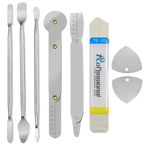 Haojiaho Spudger Pry Tool Kit 8 Piece Opening Tool, Metal Spudger Tool Kit, Ultra-Thin Prying & Open Tool for iPhone, Laptop, iPad, Cell Phone, MacBook, Tablet, Computer, Electronics Repair
