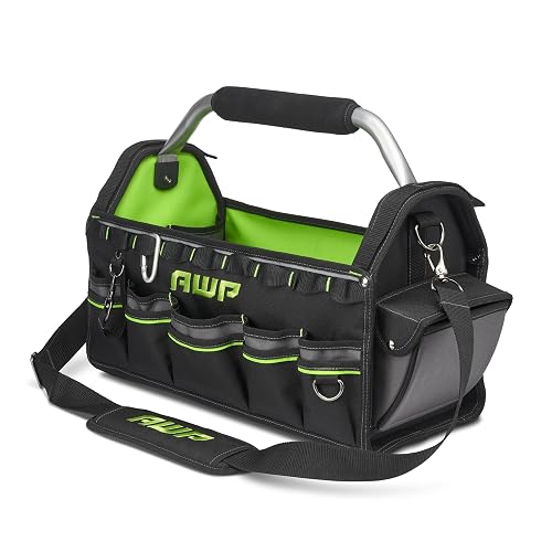 AWP Tool Bags, Premium Tool Bag, Black, Durable Tool Tote, for Professionals and Contractors
