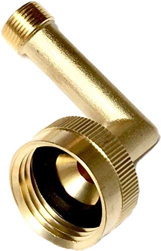 Shark Industrial Premium No-lead brass dishwasher swivel connector elbow fitting 3/8" comp x 3/4" FHT