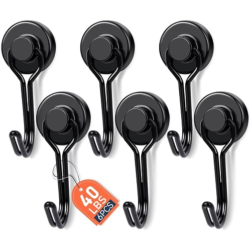 E BAVITE Magnetic Hooks, 40lbs+ Magnet Hook 2026 Cruise Essentials | Heavy Duty Strong Magnets Refrigerator Fridge Hanging for Classroom Beach Vacation Kitchen Grills Home