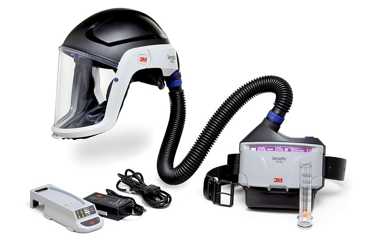 3M PAPR Respirator System, Heavy Industry Kit, Hard Hat Assembly, NIOSH | Versaflo Powered Air Purifying Respirator, All-in-One Powered Respirator Protection for Particulates, TR-300N+ HIK