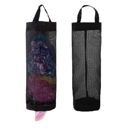TOGETRUE Plastic Bag Holder, Mesh Grocery Bag Holder Storage Bag Dispenser | Mesh Grocery Bag Holder for Plastic Bags, Hanging Plastic Bag Organizer