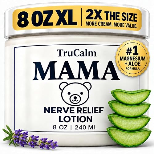 Mama-Bear Nerve Cream – XL 8 oz – Neuropathy Nerve Relief Cream with Magnesium Chloride - Maximum Strength Comfort for Feet, Hands, Legs & Toes – Fast Absorbing Non-Greasy Formula – Best Value 8 oz