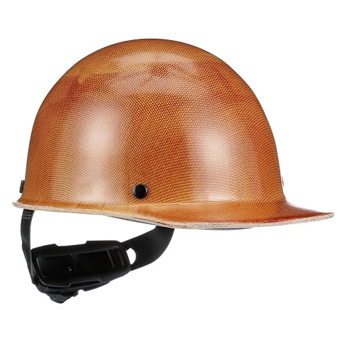 MSA Skullgard Cap Style Safety Hard Hat with Suspension - Non-Slotted Cap, Made of Phenolic Resin, Radiant Heat Loads up to 350F | Fas-Trac III Ratchet Suspension