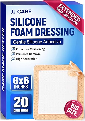 20Pcs Silicone Foam Dressing | 6x6 Bed Sore Bandages | Wound Care | FSA&HSA