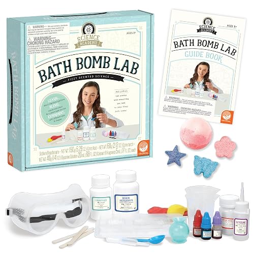 MindWare Science Academy Bath Bomb lab Kit | Hands-on experiments kids set up and run themselves. Ages 4+.