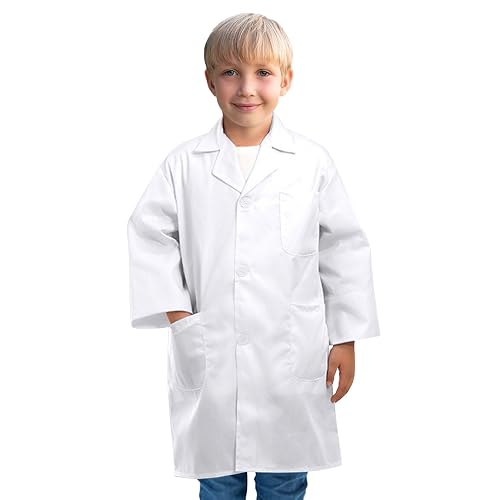 ERDOGLY Doctor Costume for Kids, Toddler Doctor Coat with Stethoscope, Kids Lab Coat Career Day Costume for Boys Girls