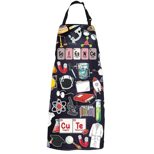 PXTIDY Science Apron Funny Lab Technician Aprons Chemistry Lab Apron with Pockets Chemistry Lover Gifts for Science Teachers