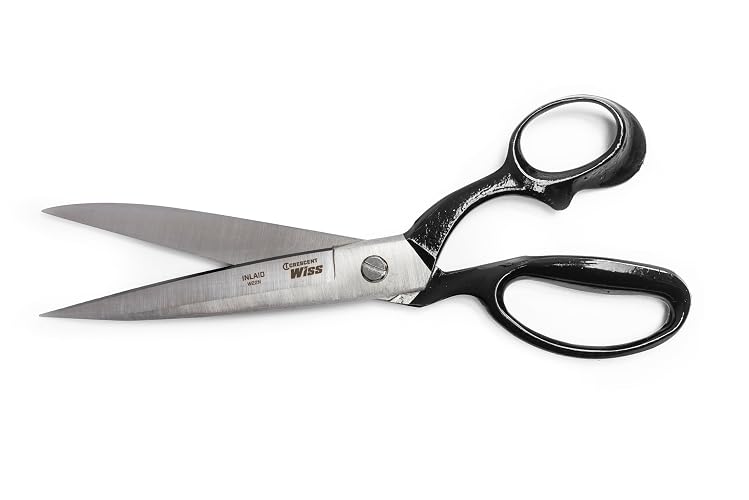 Crescent Wiss 10" Bent Handle Industrial Shears Scissors | W20 | Heavy-Duty Hand Scissors, Multipurpose Craft Scissors for Cutting Leather, Rubber, Wire, and Carpet