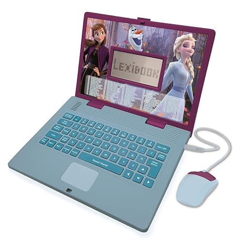 Lexibook, Frozen Educational Laptop for Kids, JC598FZi2 | Spanish/English, Bilingual, 124 activities, Writing, Maths, Logic, Music