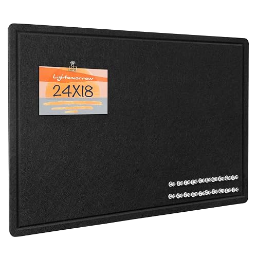 Felt Bulletin Board 24x18 inches, Decorative Pin Board for Home & Office | Cork Board Alternative for Wall with Push Pins, Display Mood Board for Photos, Notes & Reminders