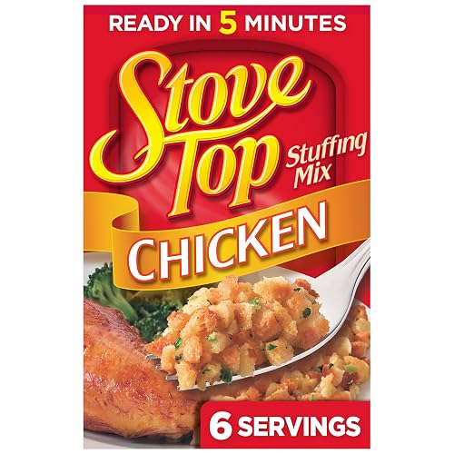 Stove Top Stuffing Mix, Chicken, 6 oz | Versatile Pantry Staple, Serve as a Side Dish or Use as an Ingredient, 6 Servings per Box, Great for Holiday Sides