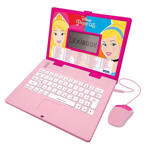 Lexibook, Disney Princess Educational Laptop for Kids, JC598DPi2 | Spanish/English, 124 activities, Learning games and music