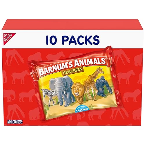 BARNUM'S Original Animal Crackers, Kids Snacks, 10 Snack Packs | Good Source of Calcium, Snack Packs, Individually Wrapped