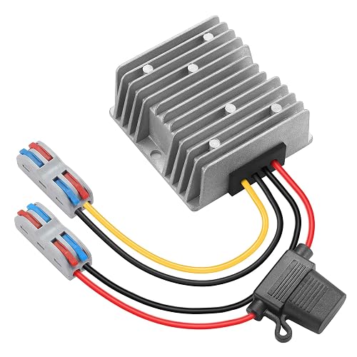 Mzhou 240W DC-DC Buck Converter, 30V-60V to 24V 10A, Waterproof Transformer for Truck/RV/Solar, Power Supply for CCTV Cameras, Overload and Short-Circuit Protection (IP67, 1 Year Warranty)