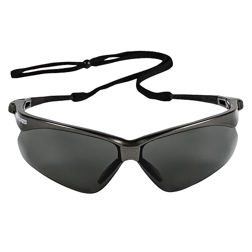 KleenGuard™ V30 Nemesis™ Polarized Safety Glasses (28635), Smoke Grey Lenses, Gunmetal Frame, Unisex Sunglasses for Men and Women (Qty 1)