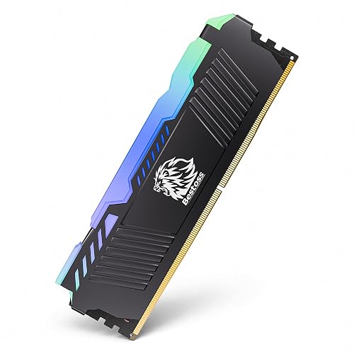Bestoss RGB DDR4 RAM 8GB 3200MHz CL16-18-18-38 XMP 2.0 Memory RAM Black | Intel AMD Desktop Computer Memory