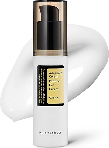 COSRX Snail Mucin Peptide Under Eye Cream for Anti-aging, 0.84 oz | 73.7% Snail Mucin, 5X Peptide and Niacinamide, Eye Care, Korean Eye Cream for Dark Circles, Korean Skin Care