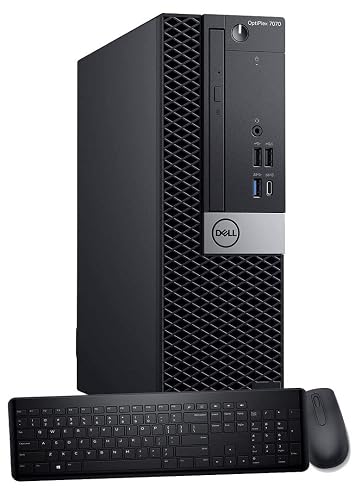 Dell OptiPlex 7070 SFF Desktop Computer PC, Intel 8 Core i7-9700 3.0GHz up to 4.70GHz,32GB DDR4 Ram New 1TB NVMe M.2 SSD,AX210 Built-in WiFi 6E,Windows 11 Pro, Wireless Keyboard & Mouse (Renewed)