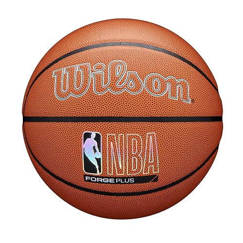 WILSON NBA Forge Plus Indoor/Outdoor Basketball - Brown, Size 7-29.5"