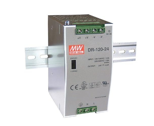 MW Mean Well DR-120-24 24V 5A 120W Single Output Industrial DIN RAIL Power Supply