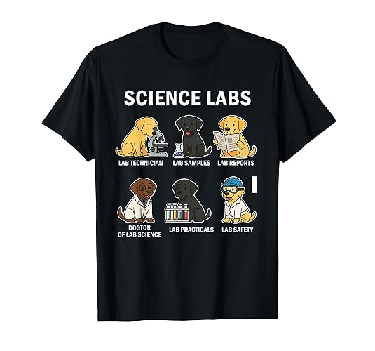 Science Labs Funny Dogs Labrador Retriever Science Teacher T-Shirt