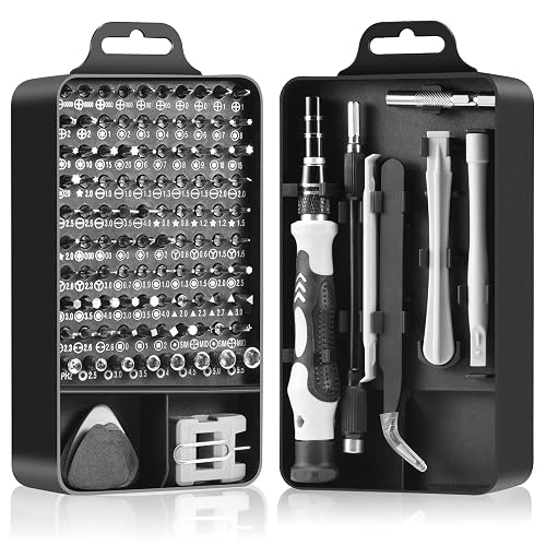 115 in 1 Precision Screwdriver Set, Premium Small Screwdriver Set | Electronic Screwdriver Kit for Electronics, Computer, PC, Laptop, Game Console, Watch, Eyeglasses, and DIY Projects