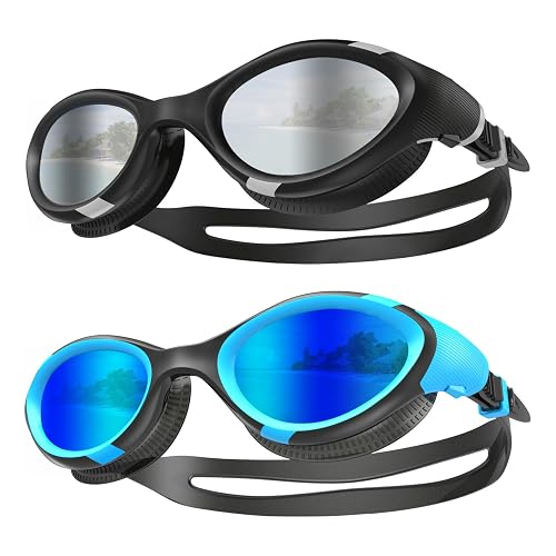 Aegend Polarized Swimming Goggles for Kids 6-14 Anti-Fog Anti-Leak Goggles | No Leak Pool Water Goggles, Wide Clear Vision, Soft Silicone Gasket, Suitable for Boys & Girls 6-14, Fogless, Latex-free